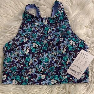 Athleta conscious crop bikini top Floral Patterned Women's top size M brand new